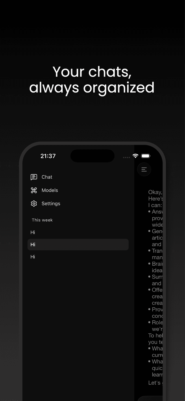 Your chats, always organized